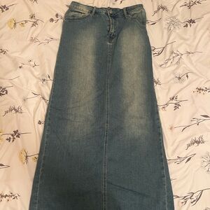 Edikted jean long maxi skirt